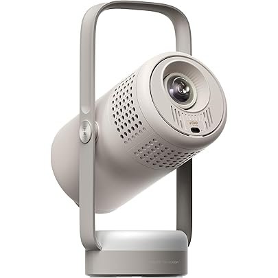 Xgimi Vibe One 1080p Full HD Projector, Official Netflix & Google TV, Supports 4k Ultra HD, Built-in Battery (1.2 Hrs Playtime), 250 ISO Lumens(320 ANSI), 2×3W JBL Speakers, Auto Keystone & Auto Focus